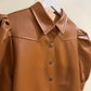 Magnolia Brown Leather Top