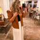 Magnolia Brown Leather Top