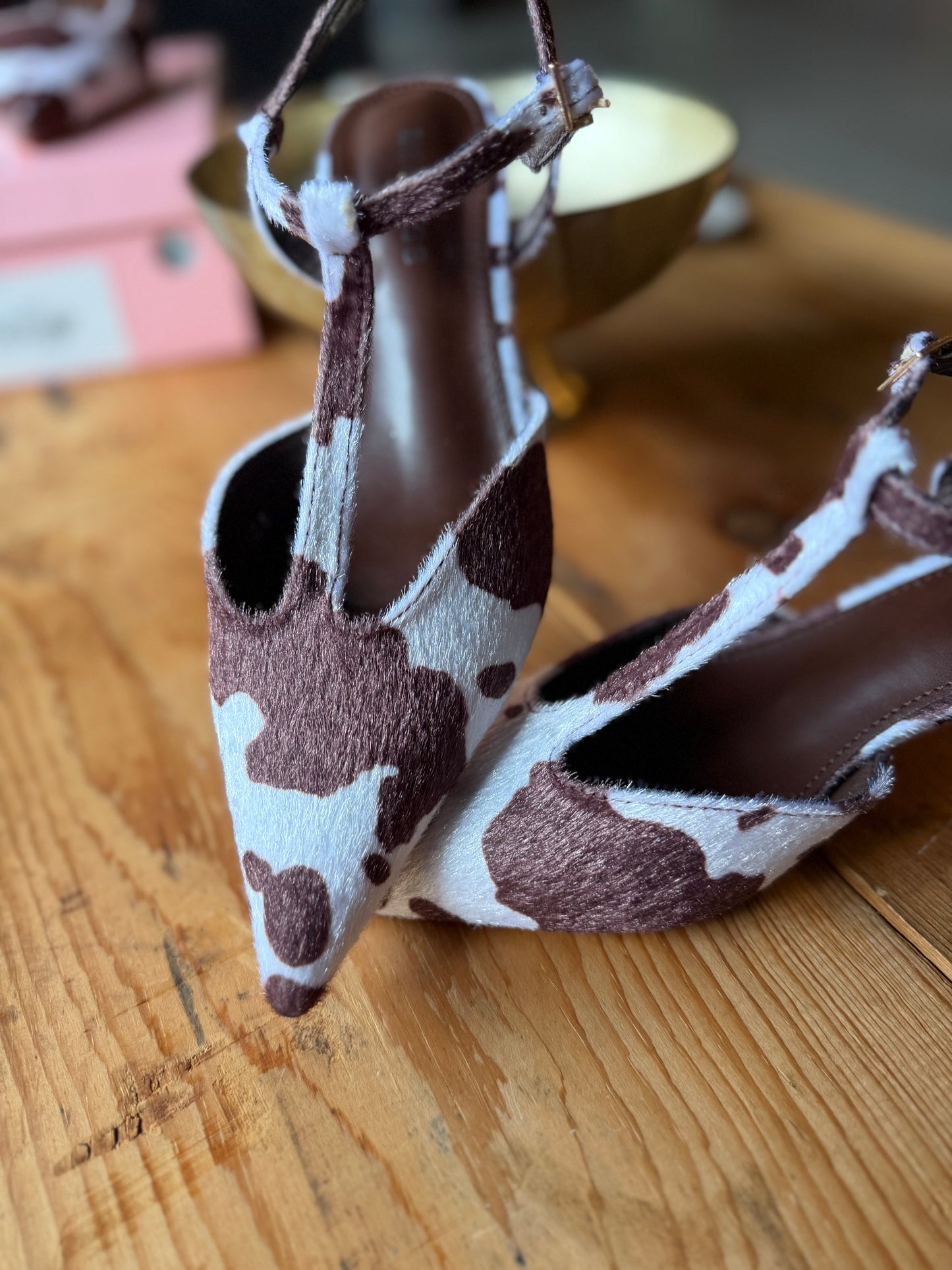 The Darleane Cowhide Heel