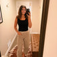 Textured Black Knit Tank