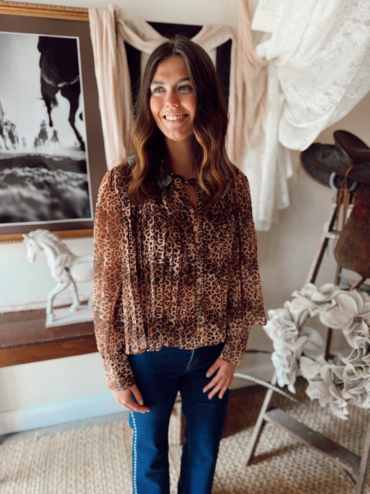 Dessert Bloom Cheetah Top