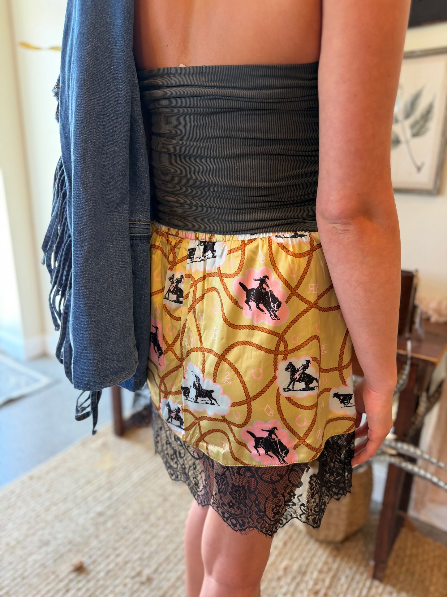 Ruched Tube Top – Charcoal