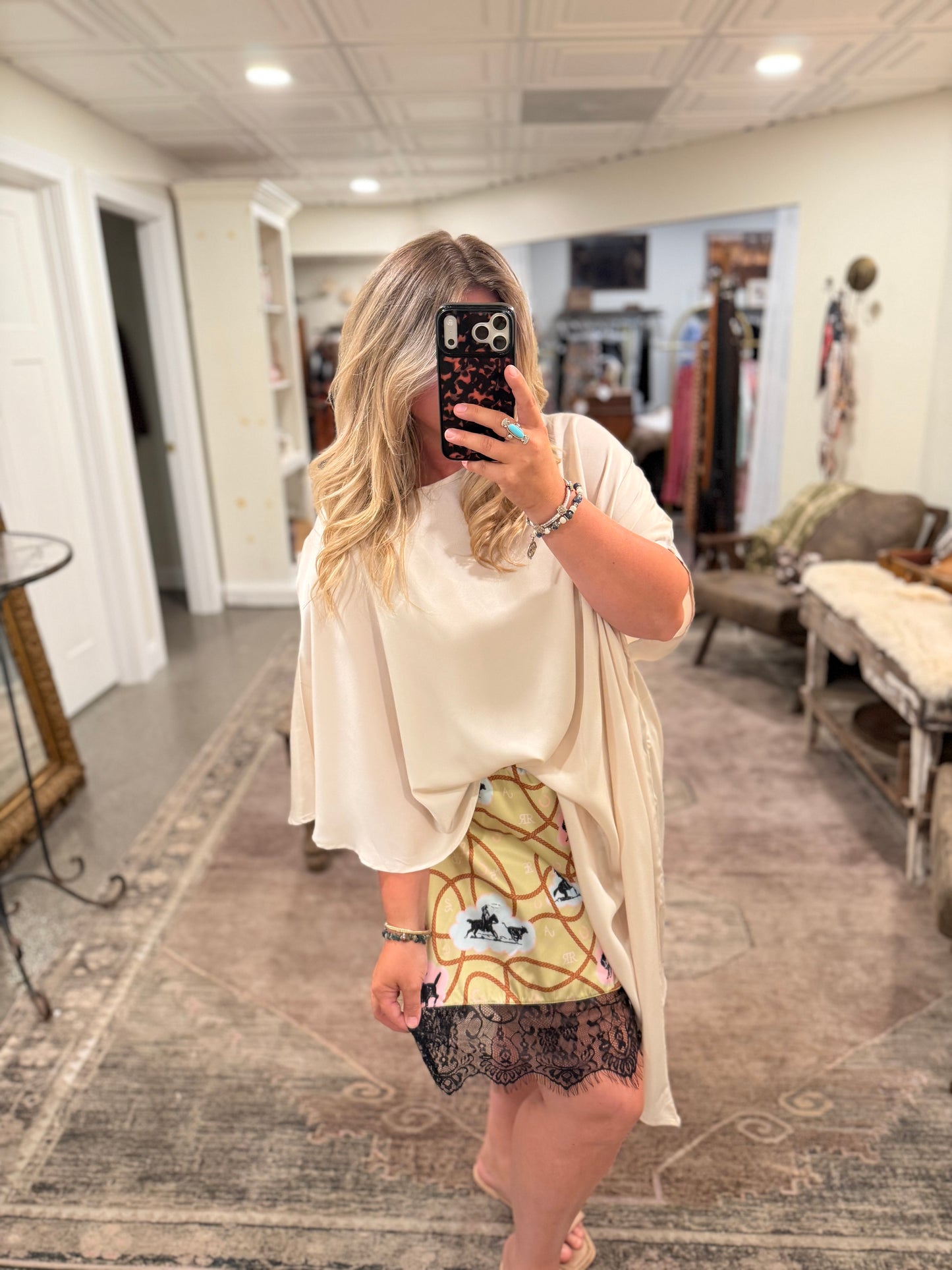 The Saddle Silk Skort