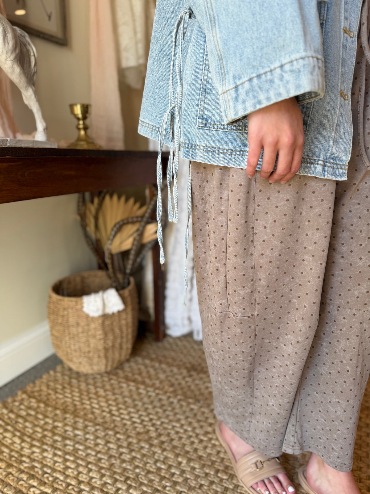 The Astor Dot Pants - Brown