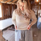 Whitlee’s White Shimmer Mock Neck Top