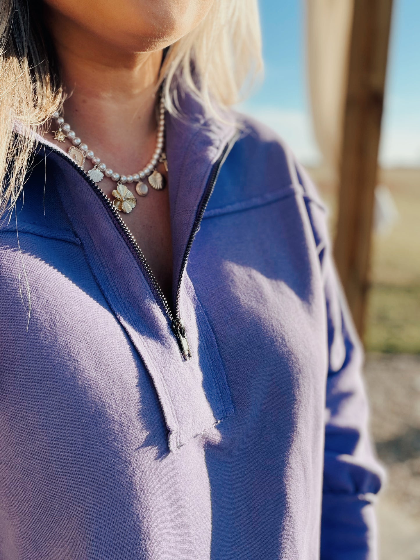 Switchback Purple Pullover