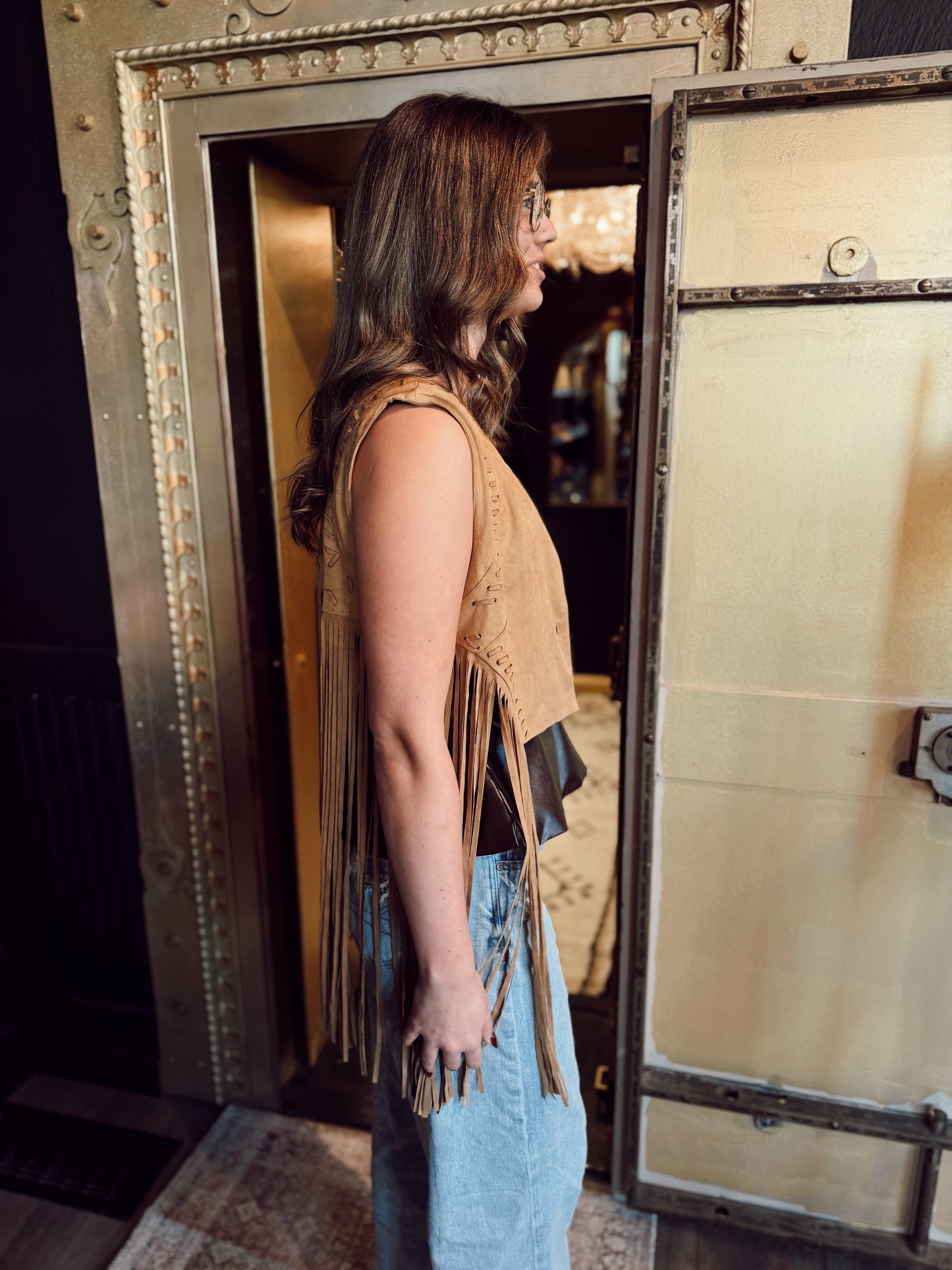 Fringe Suede Western Vest