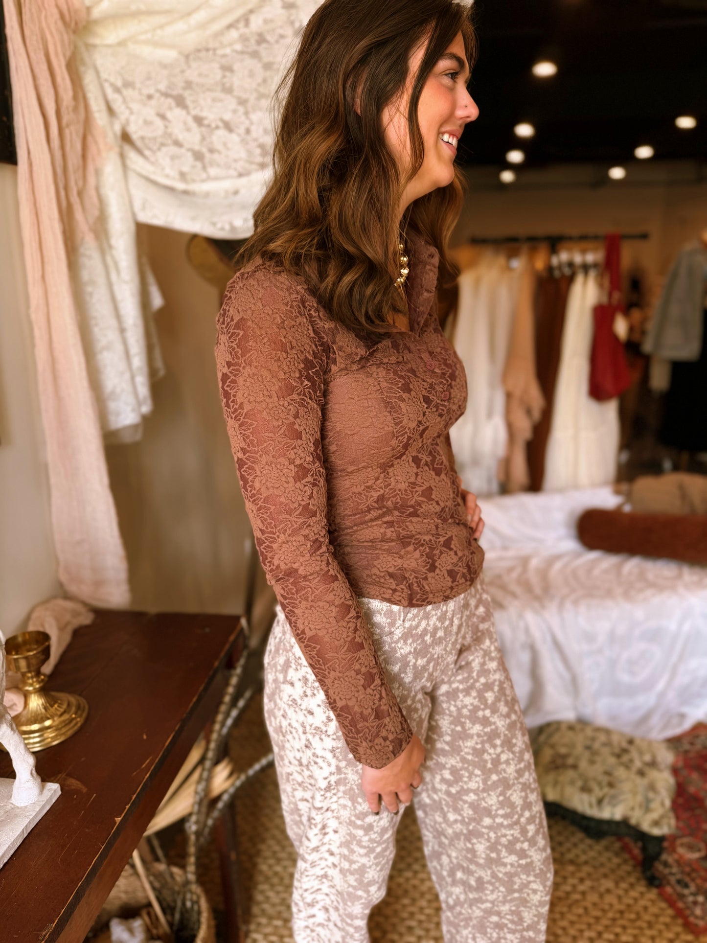 The Bramble Lace Henley
