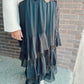 Tiered Ruffle Maxi Skirt Black