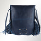 Natalia’s black leather fringe bag