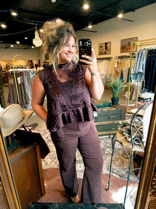 The Nocturne Blouse - Wine & Pink
