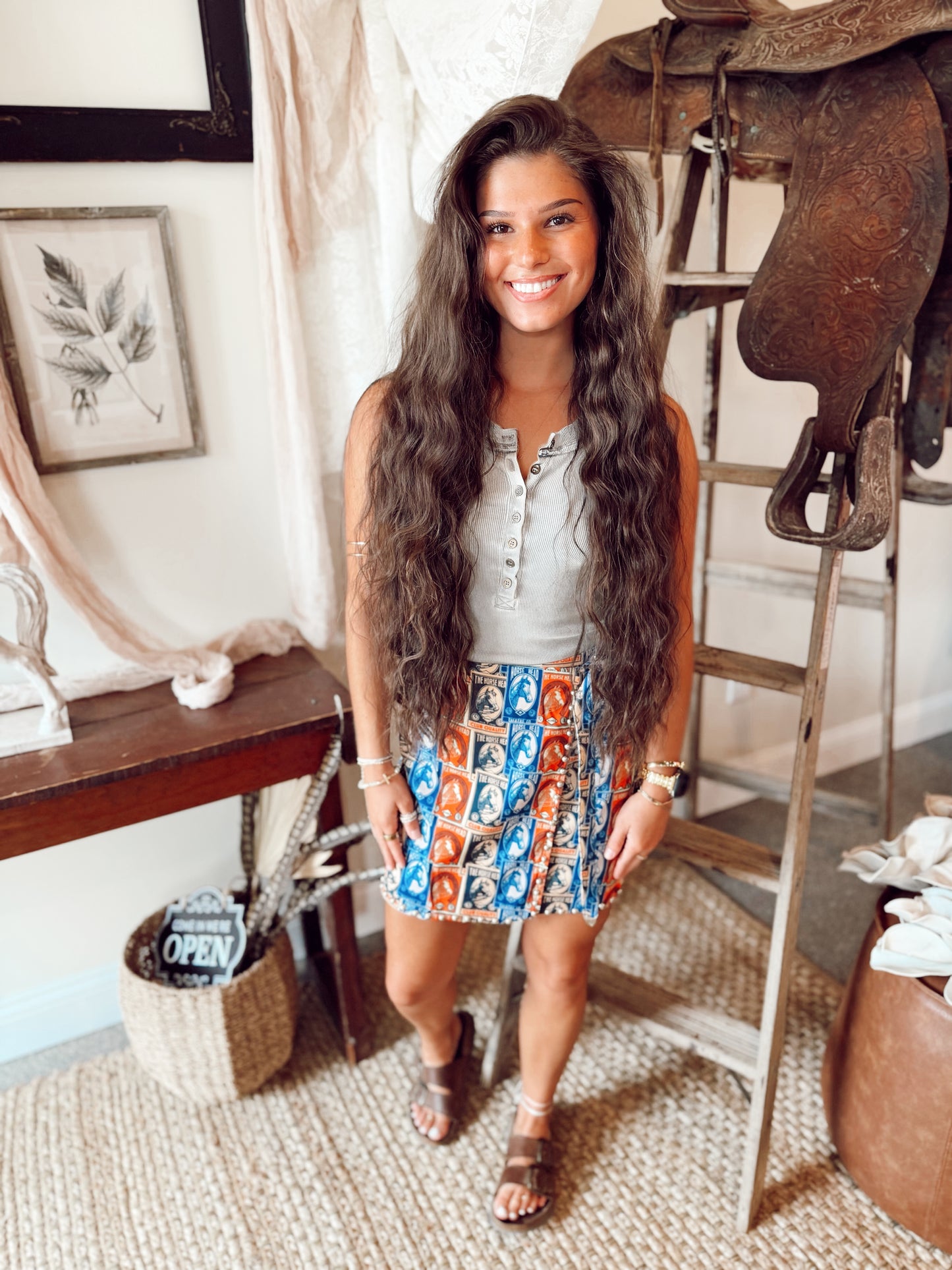 Collage Printed Skirt