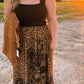 Leopard print pleated skirt