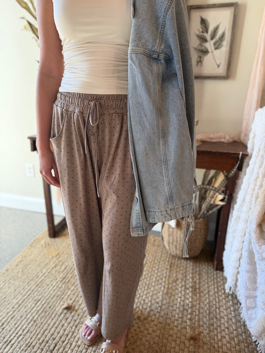 The Astor Dot Pants - Brown