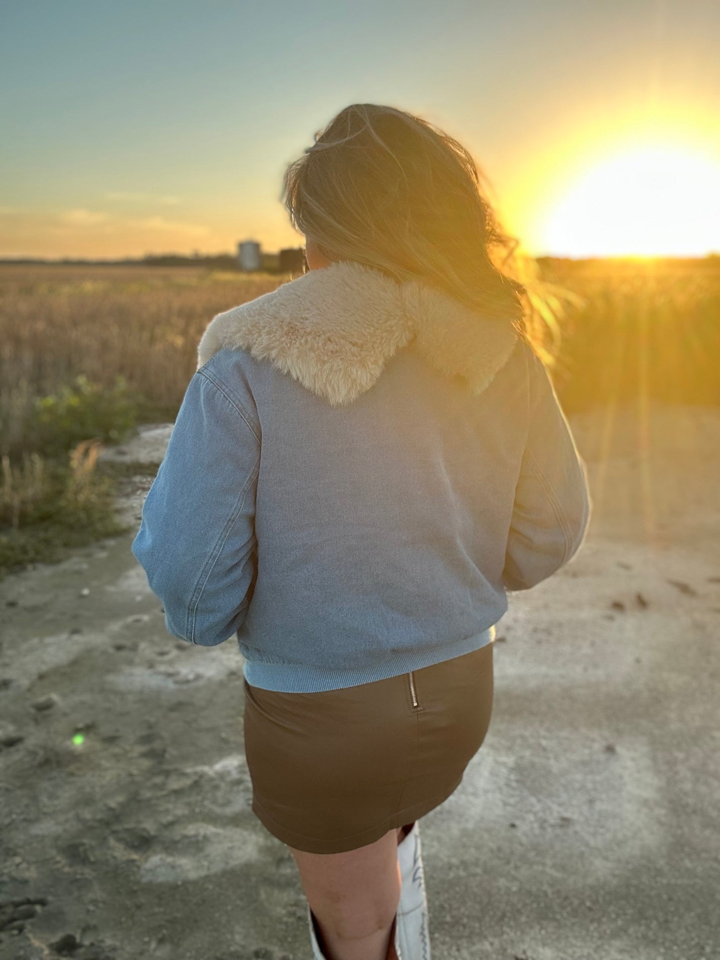 Belle’s Fur Lined Denim Jacket