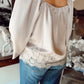 Laurels Satin & Lace Top
