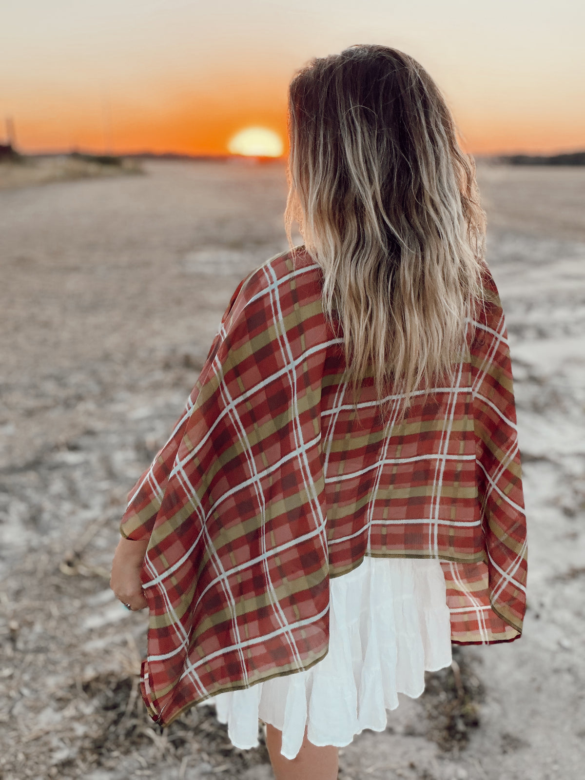 Hawthorne Plaid Tie Blouse