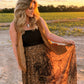 Leopard print pleated skirt