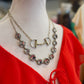 1888 Mixed Layered Snaffle Bit 18” Necklace