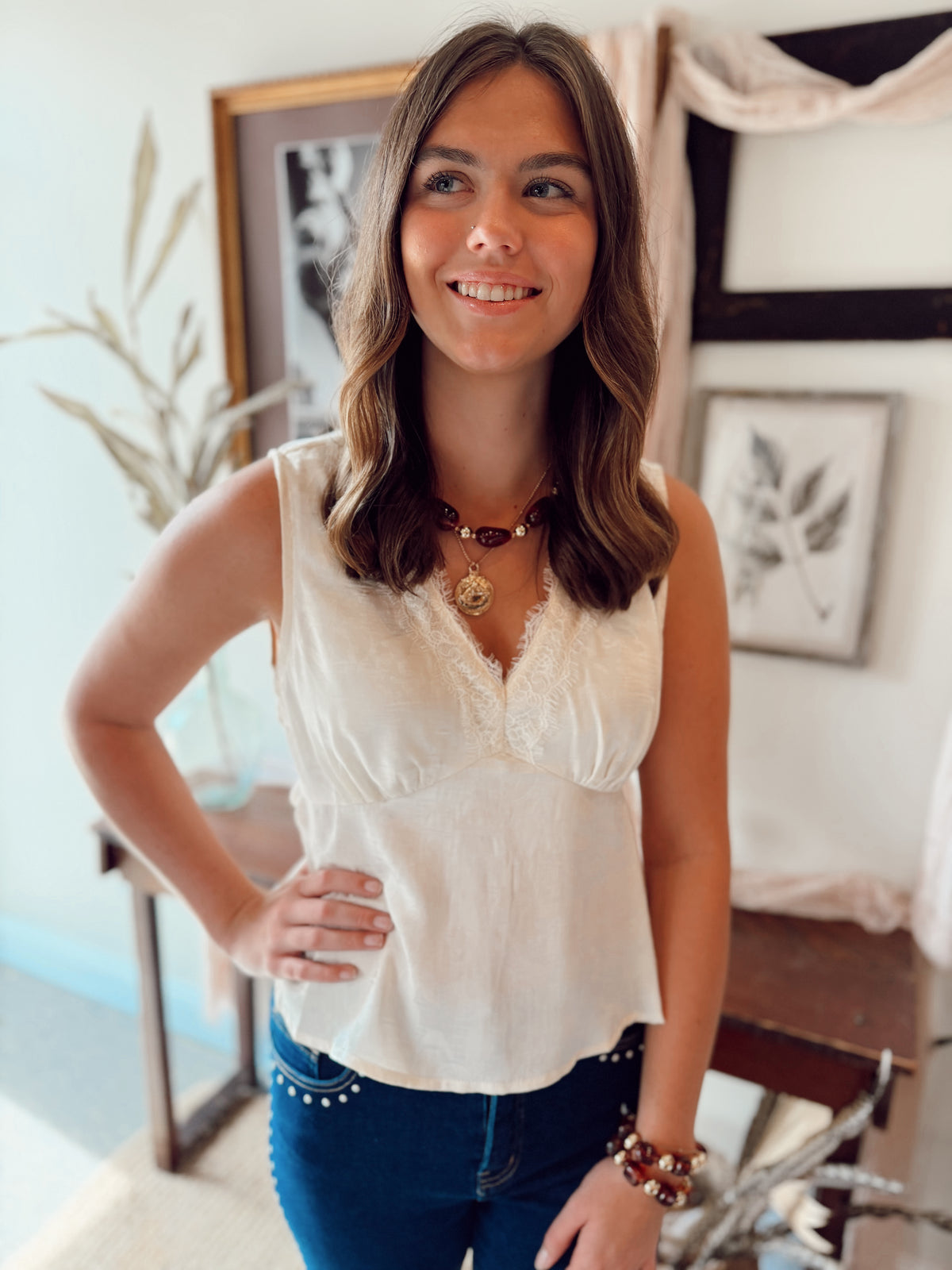 The Estelle Tank - Ivory