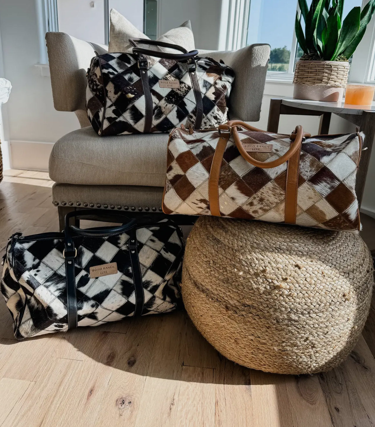 The Harrison Cowhide Duffle - Tan