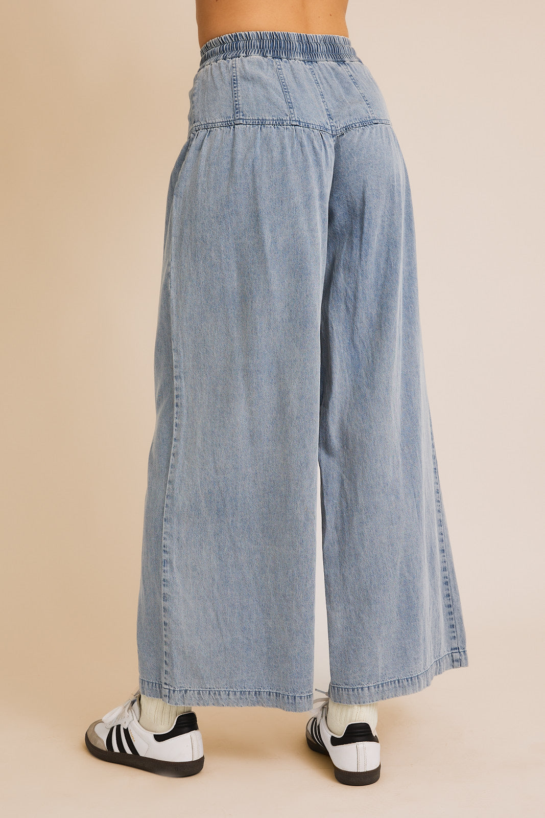 Denim Volume Wide Legs Pants