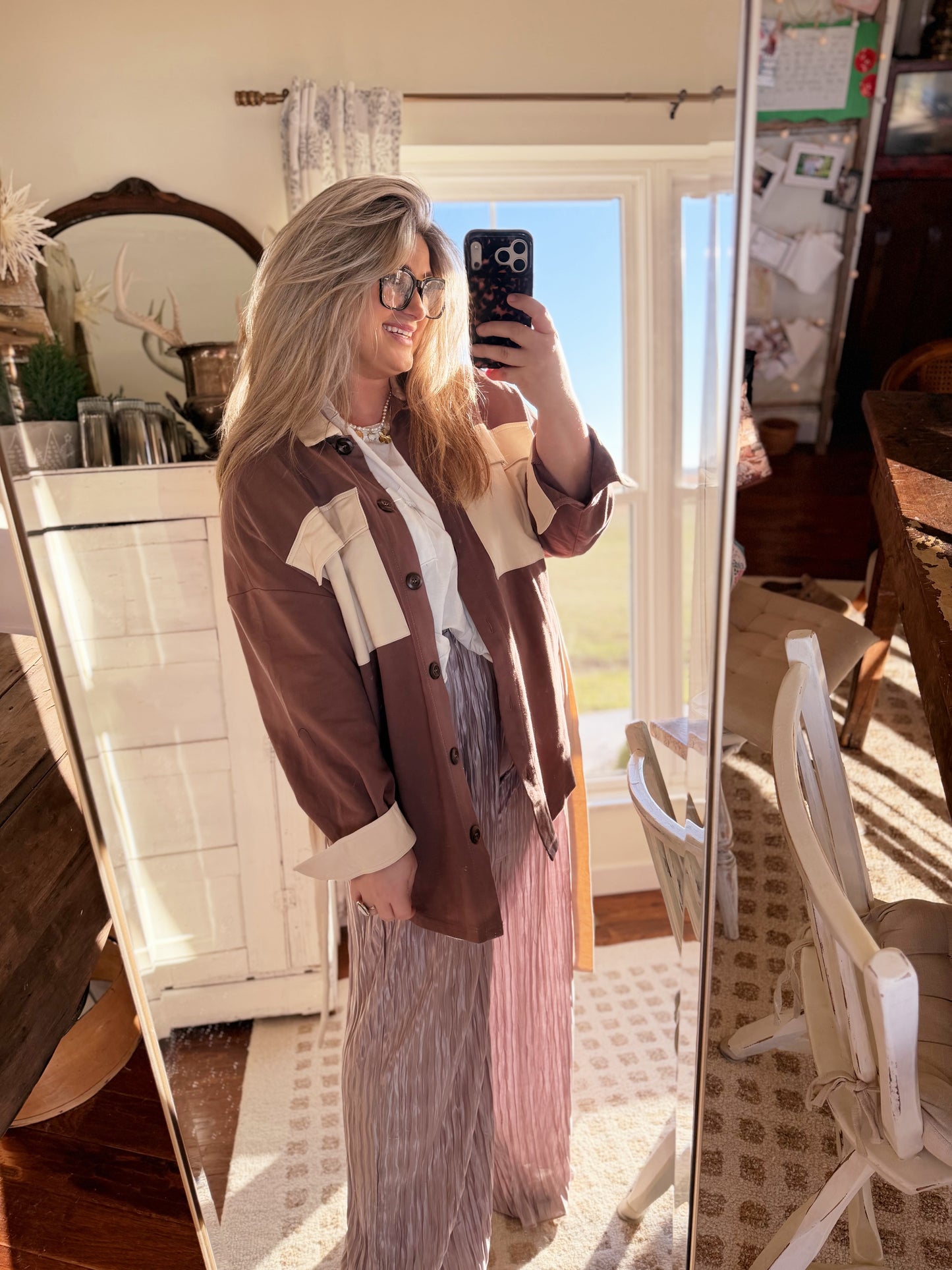 The River Contrast Belted Jacket