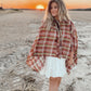 Hawthorne Plaid Tie Blouse