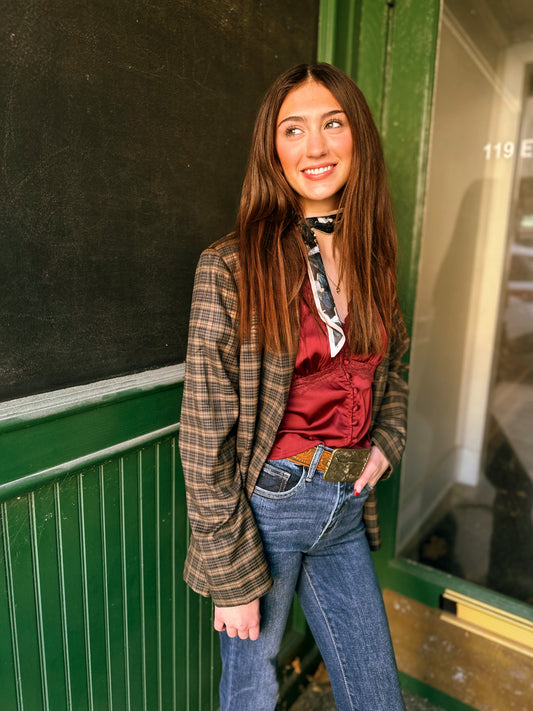 Derby Plaid Blazer