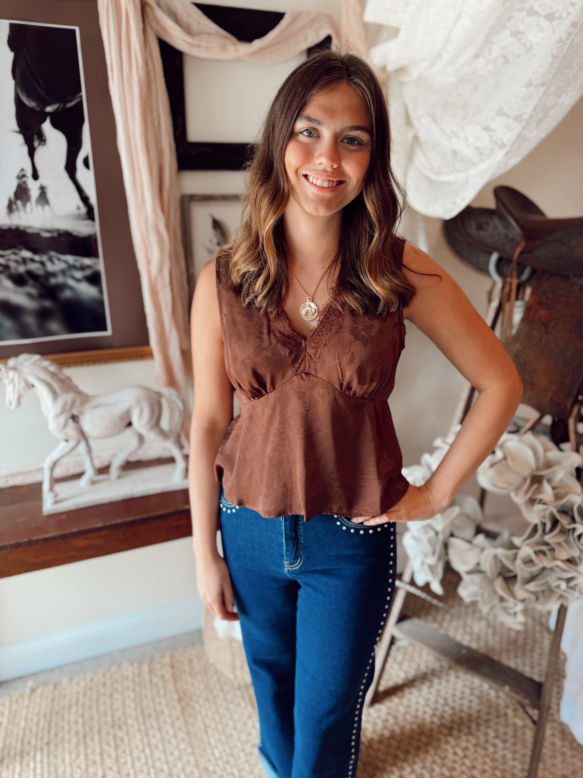 The Estelle Tank - Brown