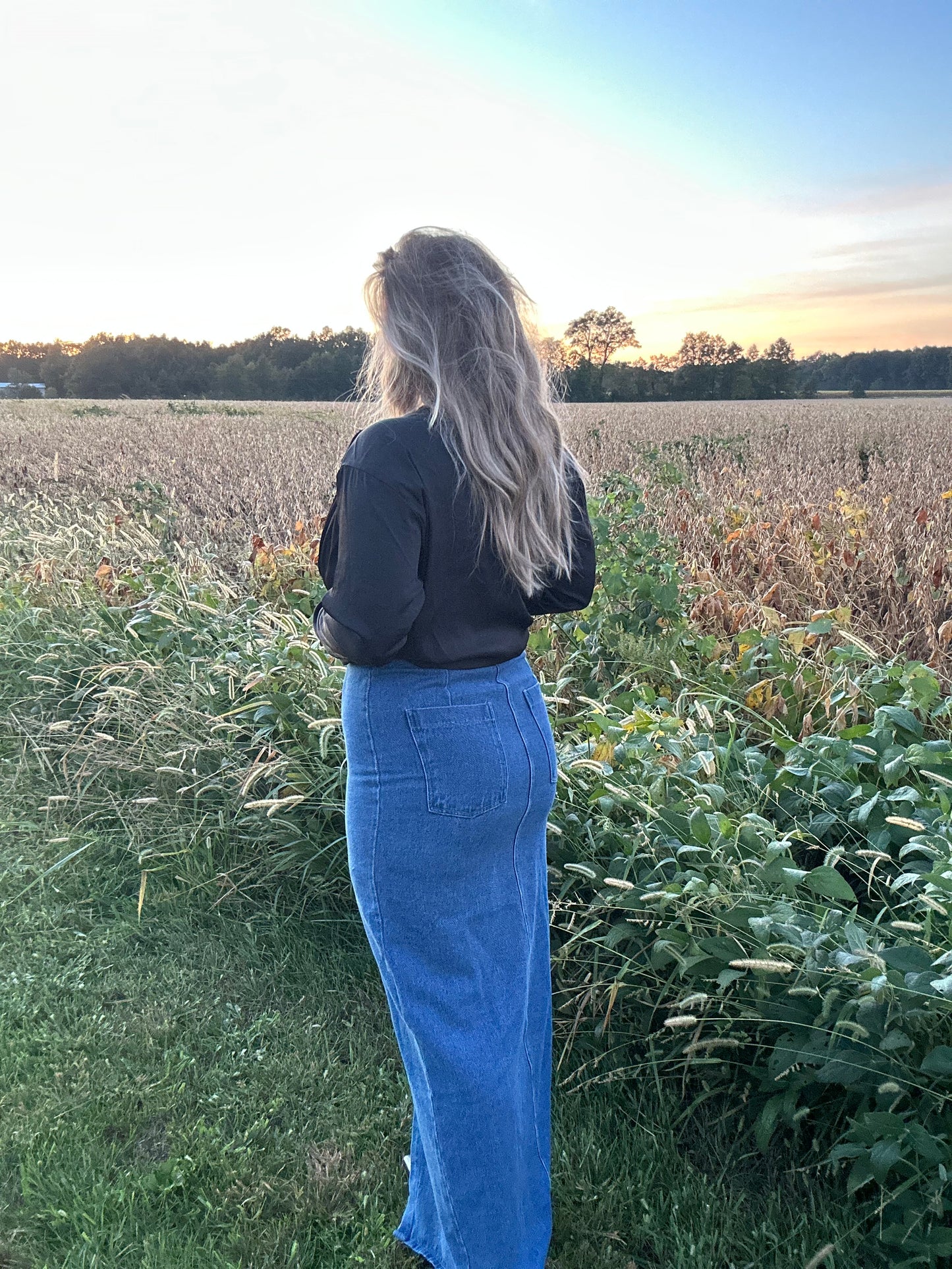 Magnolias Denim Skirt