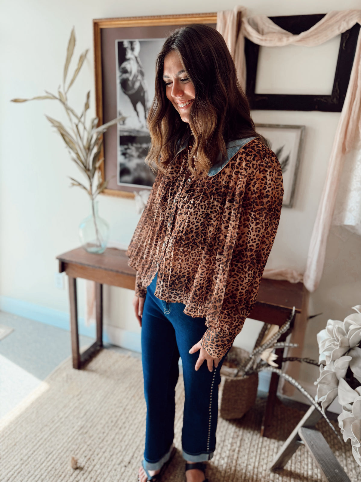 Dessert Bloom Cheetah Top
