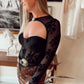 Moonlit Velvet Corset - Black