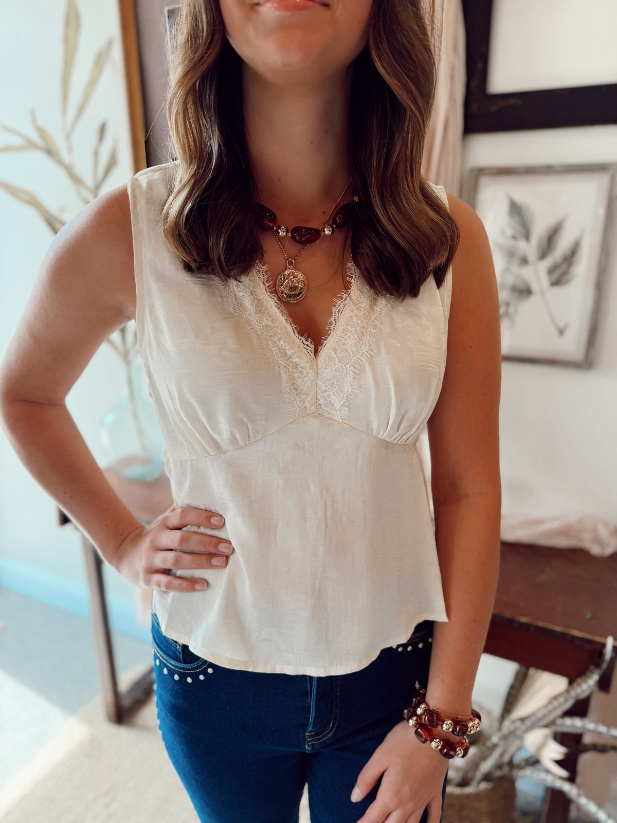 The Estelle Tank - Ivory