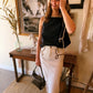 The Briar Bow Top - Navy