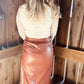 Ravenna’s Faux Leather Skirt