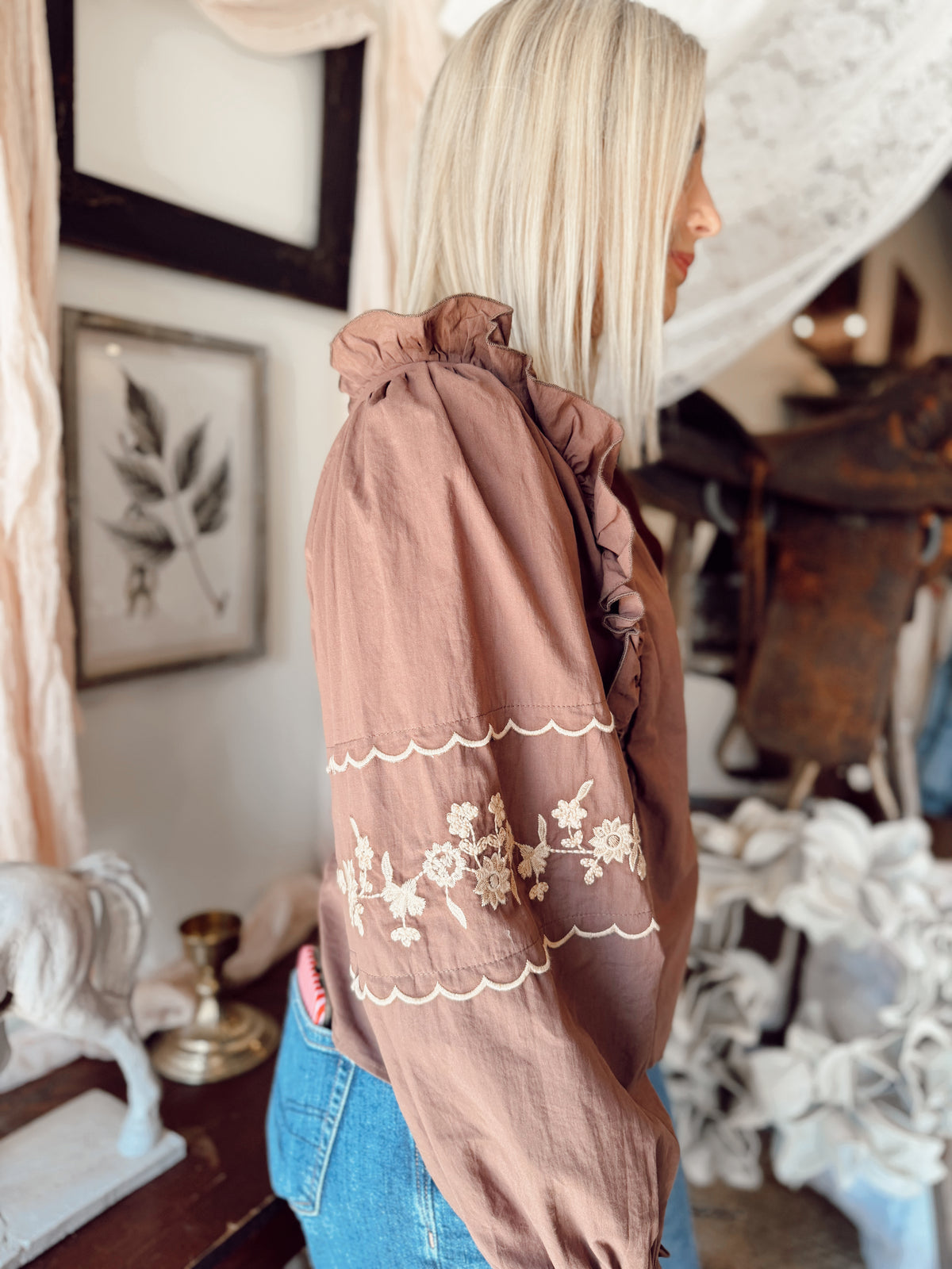 The Sonnet Blouse - Brown