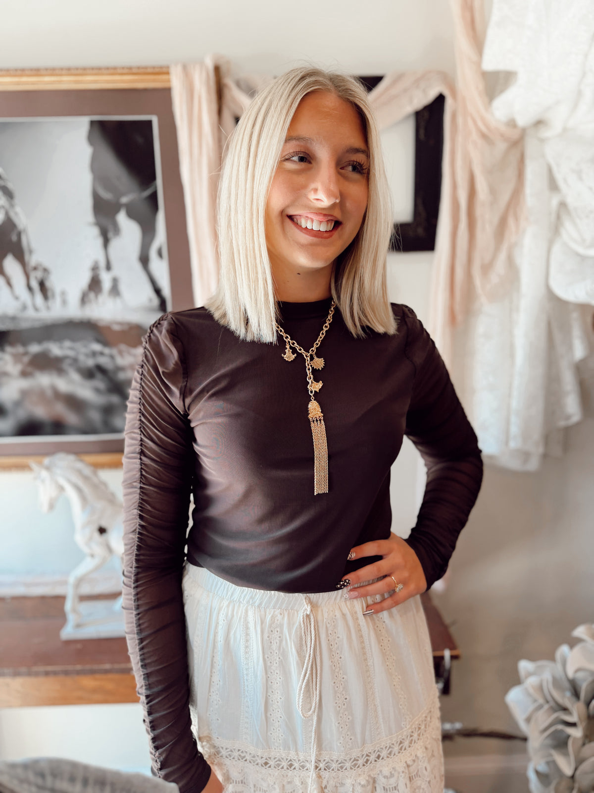 The Sable Mesh Top