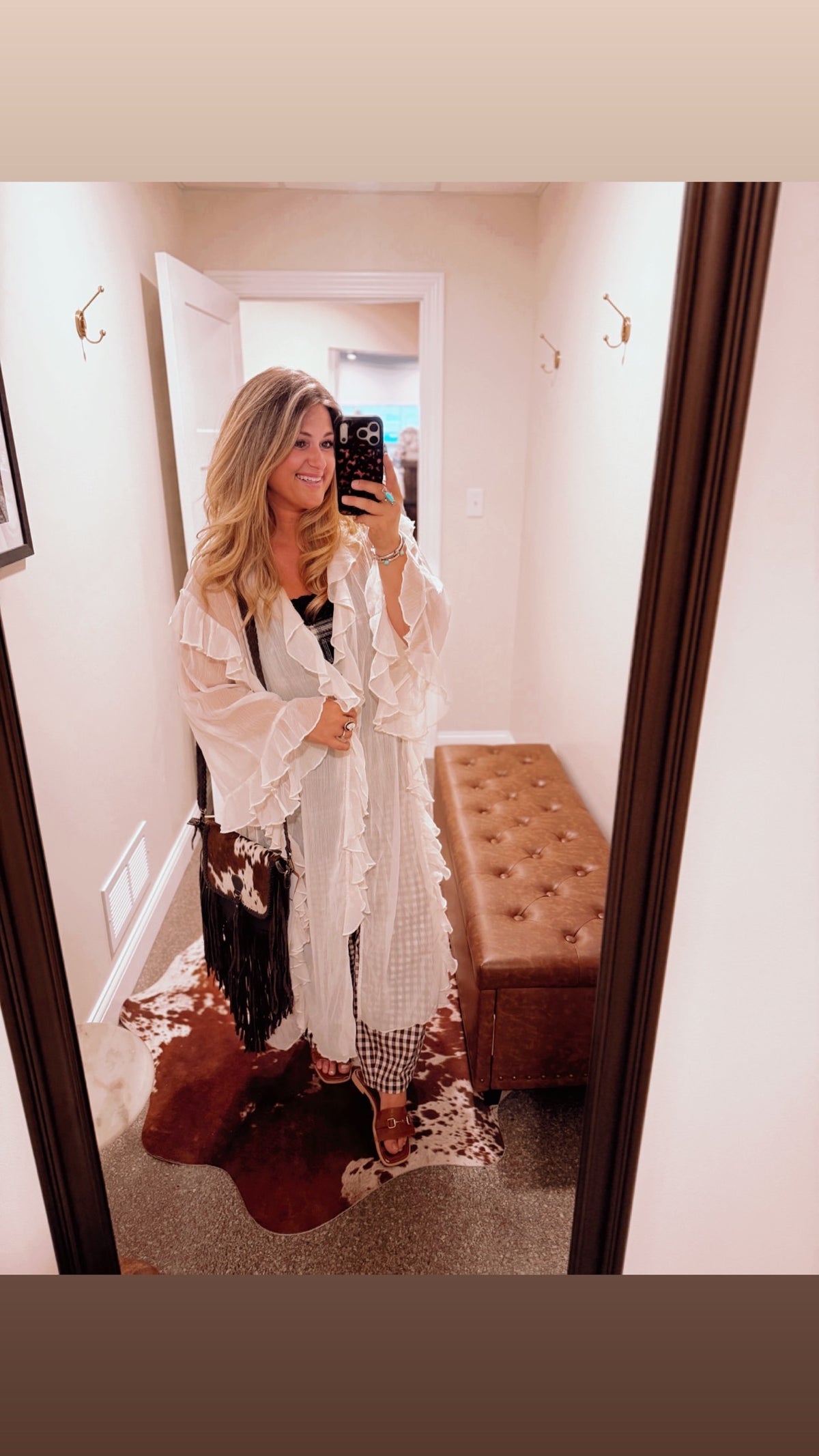 Fall Poet Ruffle Kimono