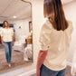 Magnolia Ivory Leather Top