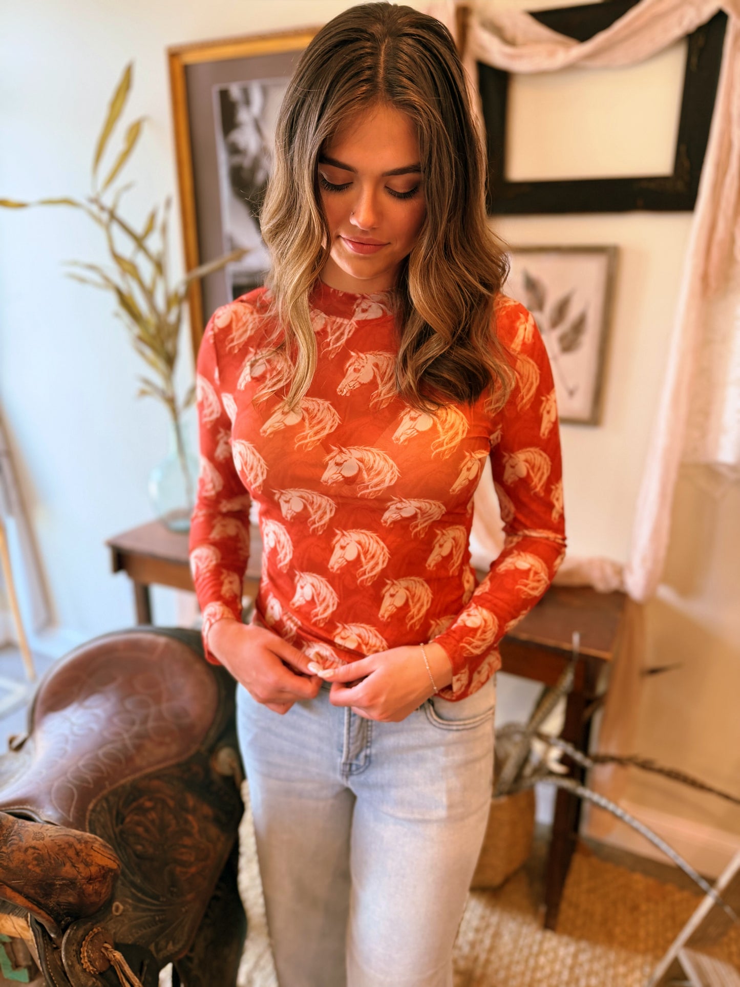 The Wild Horse Mesh Top