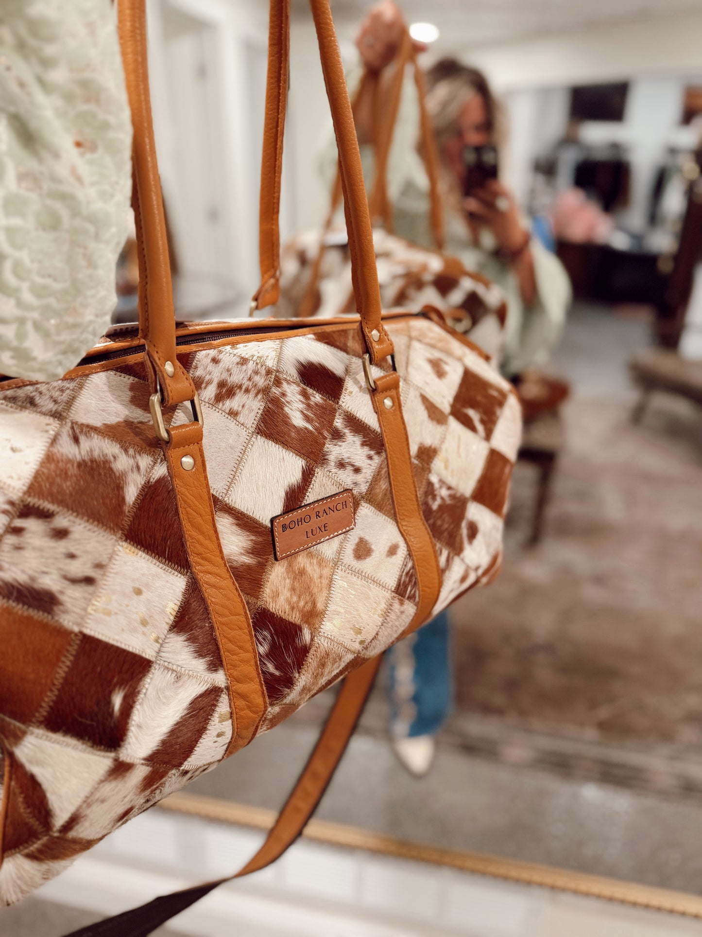 Boho Luxe Duffle - Tan