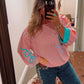 Pink Daisy Summer Sweater