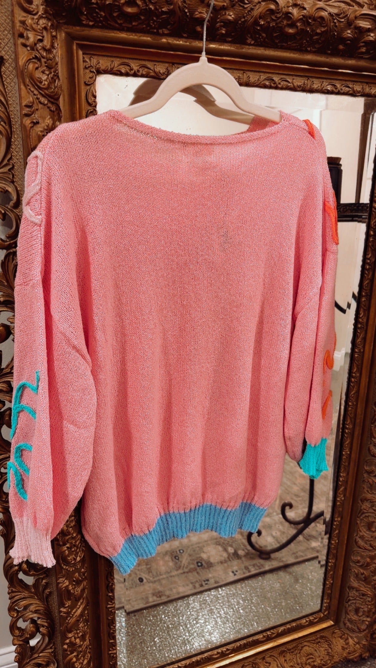 Pink Daisy Summer Sweater