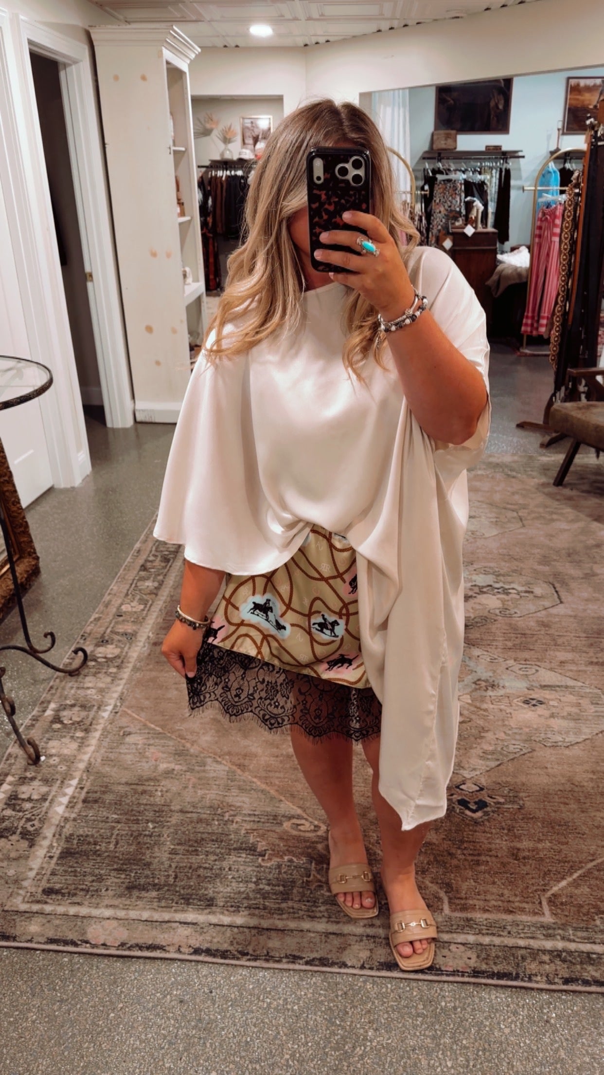 The Saddle Silk Skort