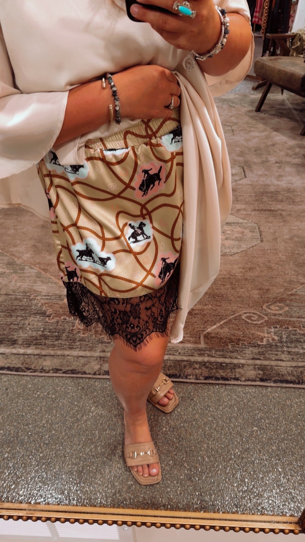 The Saddle Silk Skort