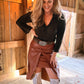 Ravenna’s Faux Leather Skirt