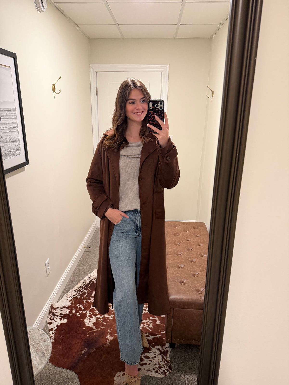 The Montclair Suede Trench Coat