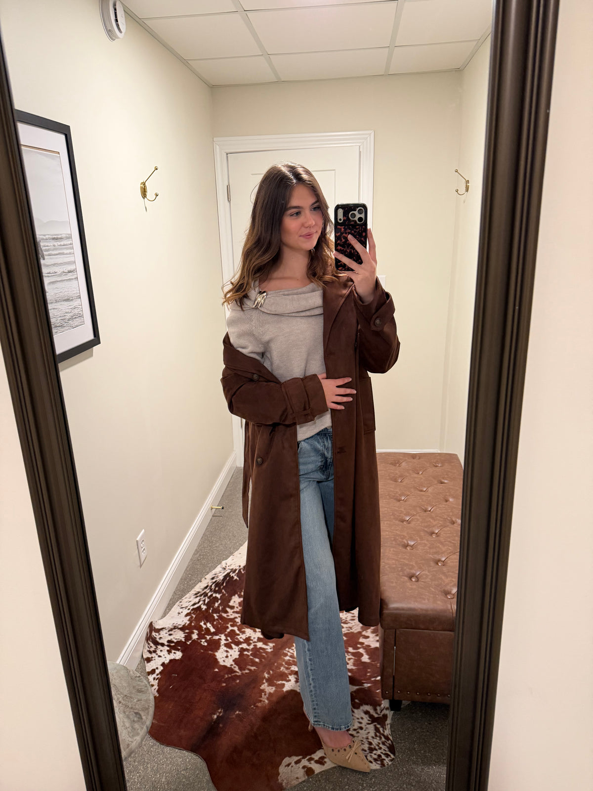 The Montclair Suede Trench Coat