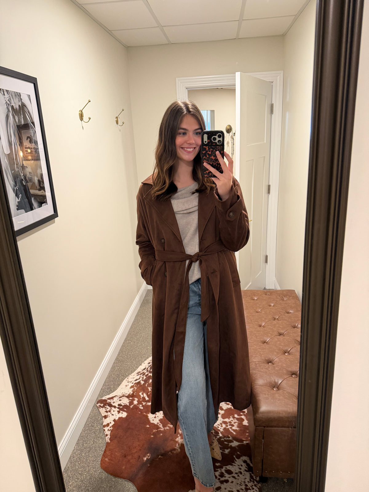 The Montclair Suede Trench Coat